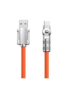 USB na USB-C rotirajući kabel Dudao L24AC 120W 1m (narančasti)