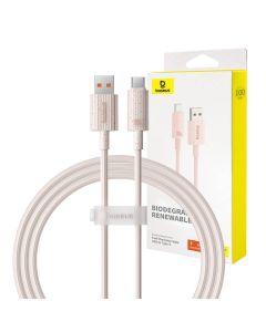 Kabel za brzo punjenje Baseus USB na USB-C Habitat Series 1m 100W (ružičasti)