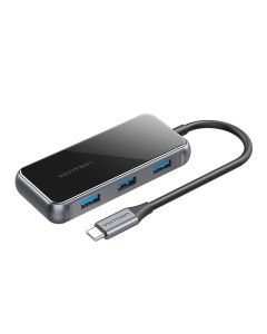 5u1 adapter HUB Vention TFBHB USB-C na HDMI 4K@60Hz, 3x USB 3.0, PD (sivo)