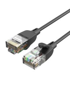 Mrežni kabel UTP CAT6A Vention IBIBF RJ45 Ethernet 10Gbps 1m crni tanki tip
